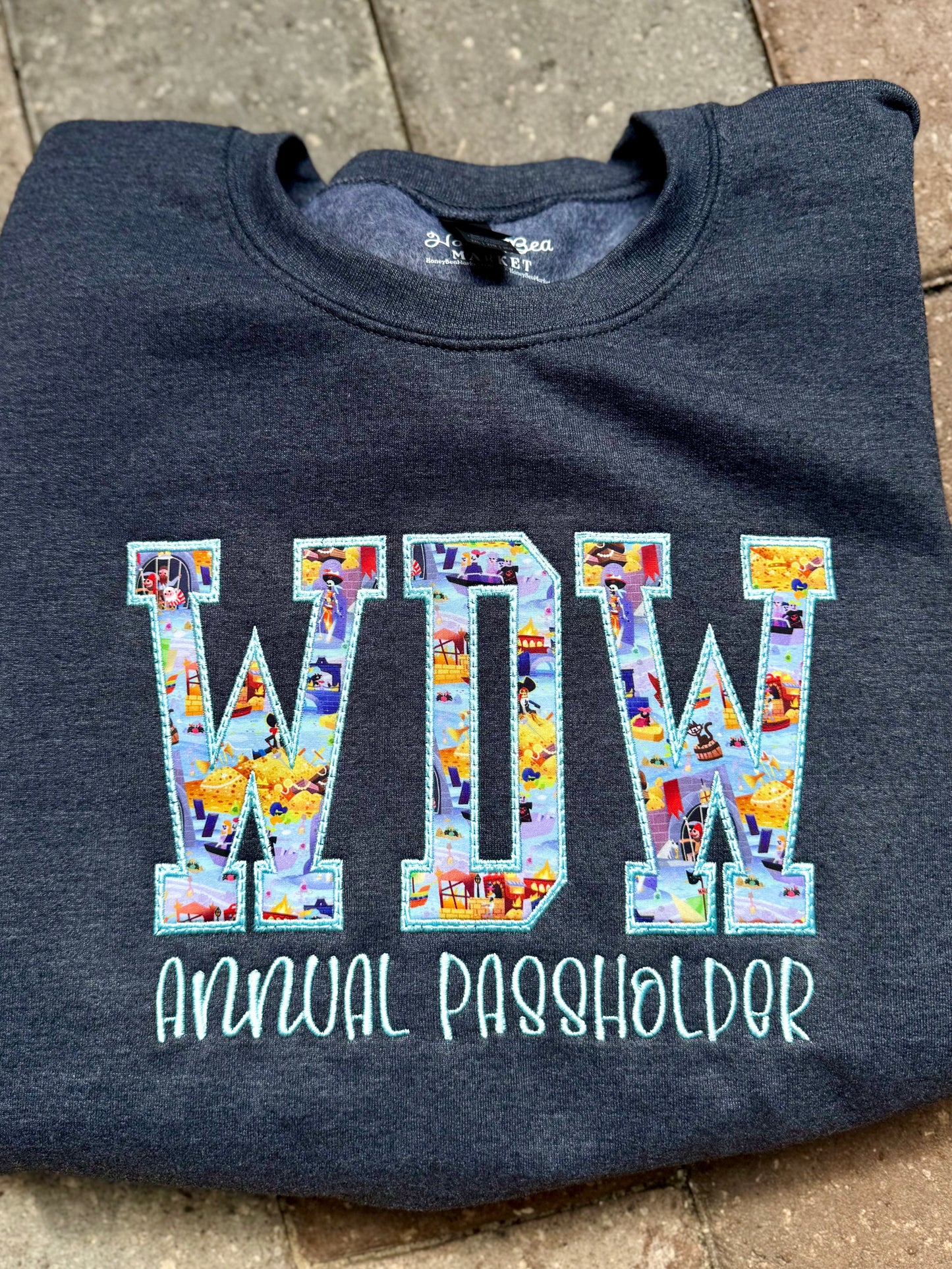 Theme Park Appliqué Sweatshirts