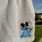 Embroidered Stitch Fleece Shorts